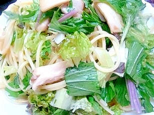 エリンギのあっさりサラダパスタの写真