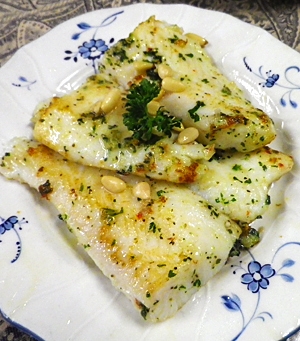 白身魚のパセリオイル焼きの写真