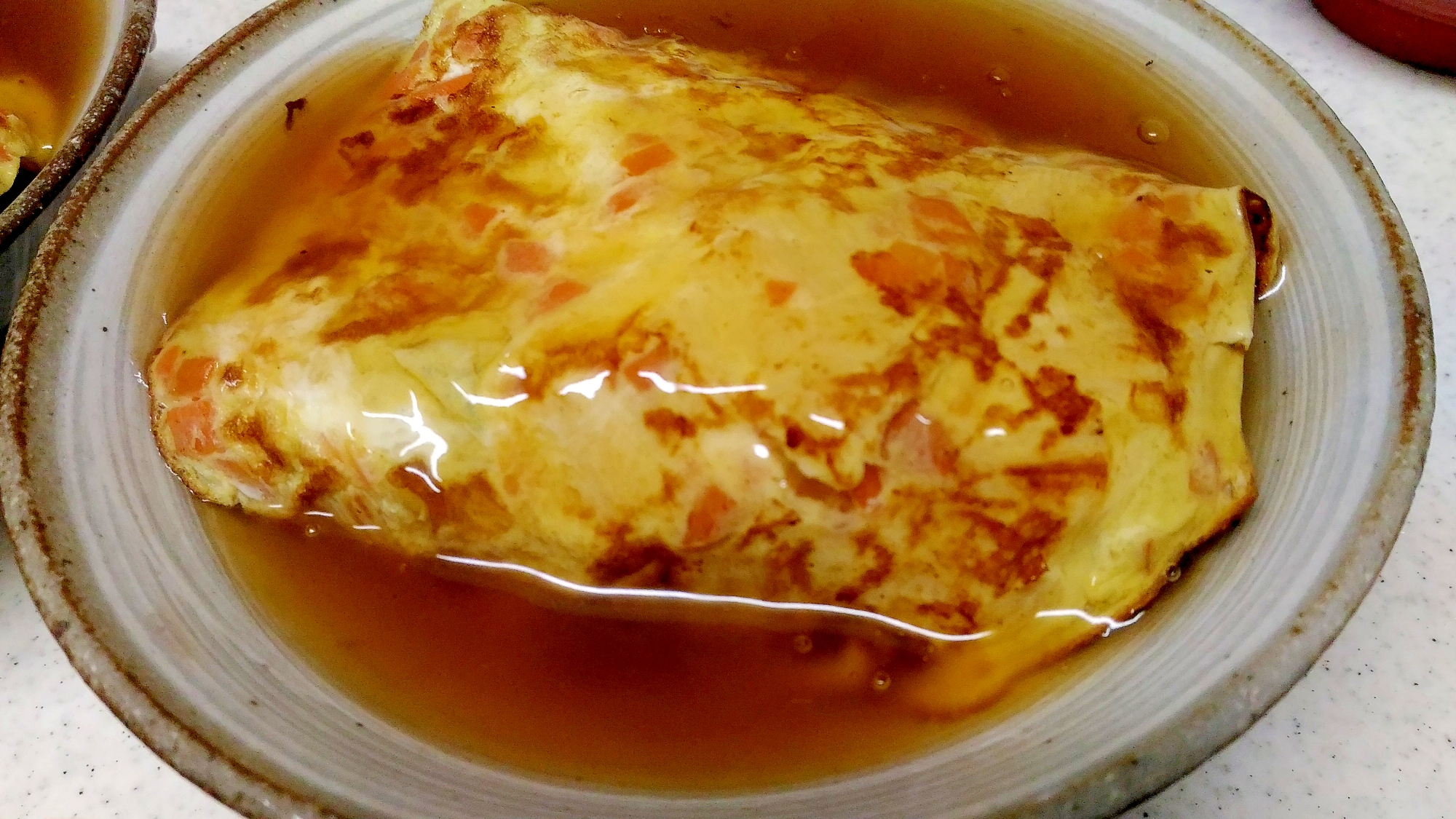えのきの石づきと皮付き人参で天津飯風