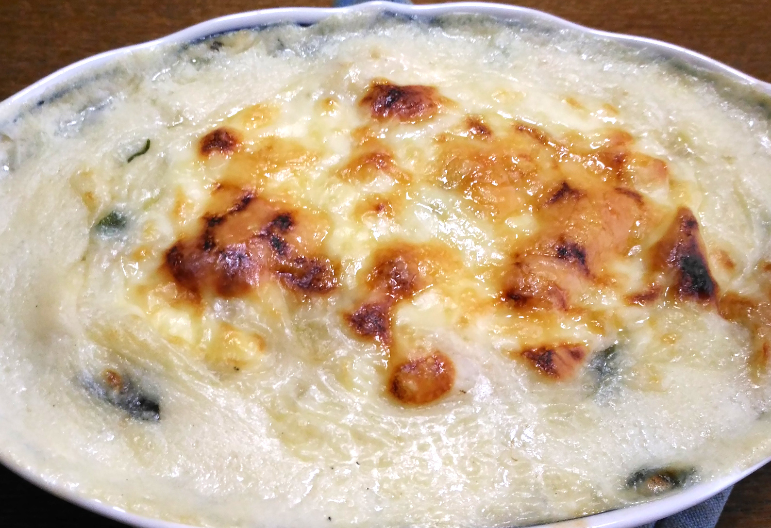 W葱とチキンのグラタン