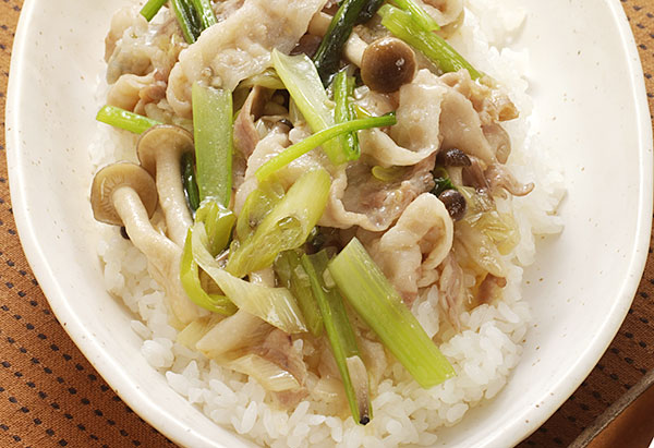 小松菜としめじたっぷり中華飯