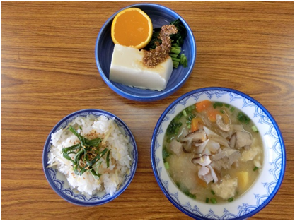 佐賀県「つんきい（手でちぎるの方言）だご汁」と「ささゆき豆腐」ＪＡさが　みどり地区女性部の写真