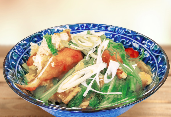 京都府「京壬生菜入り鶏天親子丼」ＪＡ京都女性部の写真