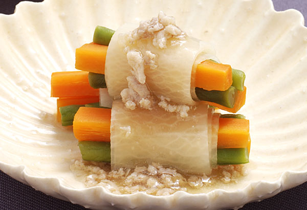 大根のくるくる巻き煮