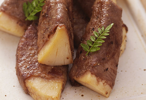 たけのこの牛肉香り巻き