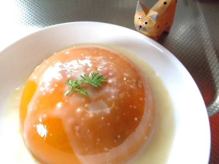 たっぷりかぼちゃのヘルシー⁉寒天にミルクソース♪