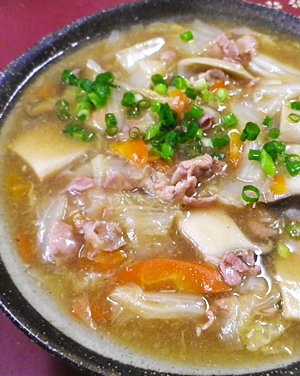白菜エリンギ豚肉煮込みの写真