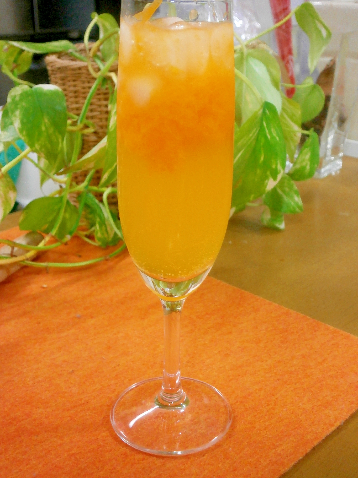 みかんで☆つぶつぶノンアルコールカクテルの写真
